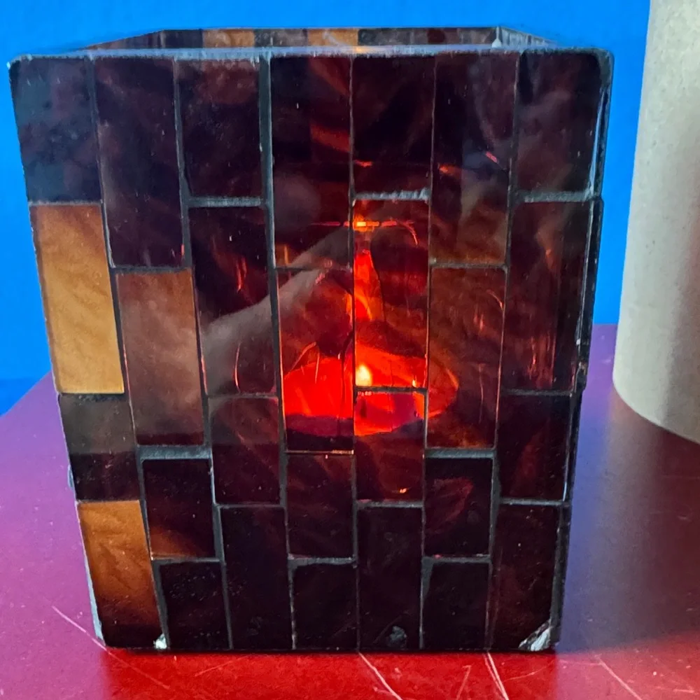 RETIRED - PartyLite GLOBAL AMBIANCE MINI 4” Mosaic Tealight Holder